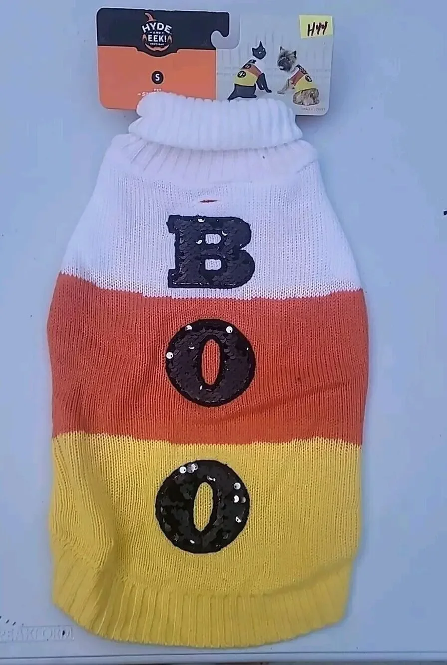 H44A Pet Halloween Sweater Costume Size med BOO NEW FAST SHIPPING